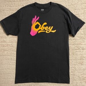 Obey Black Cotton T-Shirt